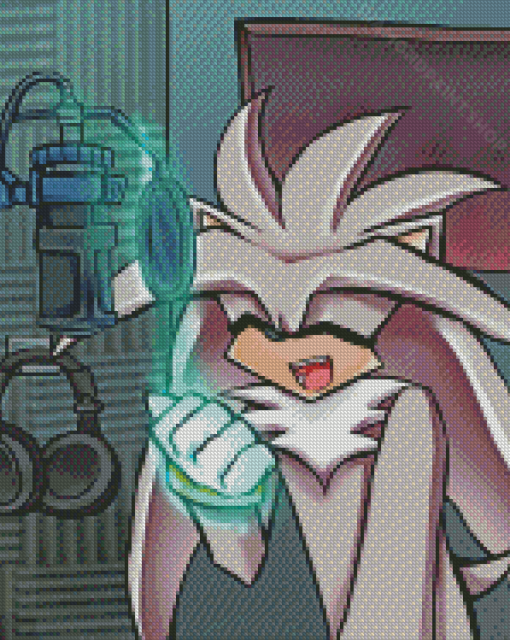 Aesthetic Silver The Hedgehog Diamond Painting