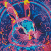 Aesthetic Neon Bunny Diamond Painting