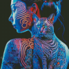 Asian Lady And Tiger Diamond Painting