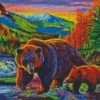 Bears And Eagle Diamond Painting