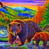 Bears And Eagle Diamond Painting