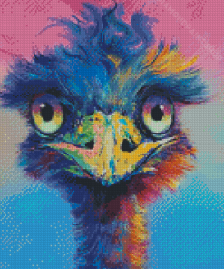 Blue Emu Bird Diamond Painting