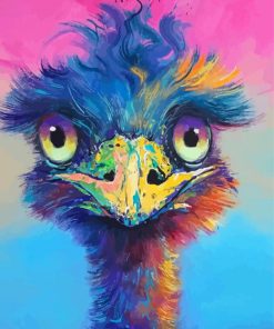 Blue Emu Bird Diamond Painting