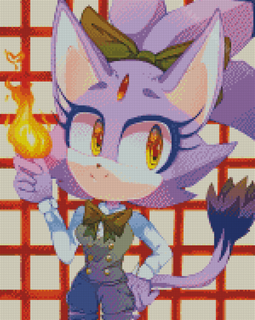 Cool Blaze The Cat Diamond Painting