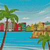 Curacao Island Poster Diamond Painting