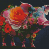 Floral Pig Diamond Painting