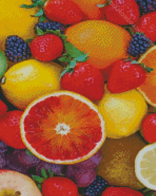 Fresh Tropical Fruits Diamond Painting