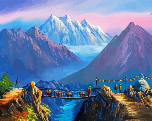 Nepal Mountains Diamond Painting