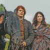 Outlander Jamie And Claire With Horse Diamond Painting