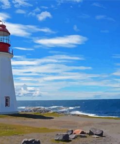 Pointe Riche Lighthouse Diamond Painting