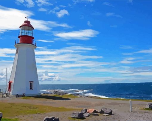 Pointe Riche Lighthouse Diamond Painting