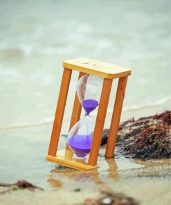 Purple Hourglass In Sand Diamond Painting