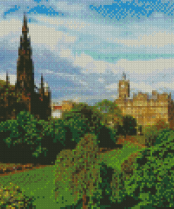 Scott Moument Princes Street Edimbourg Diamond Painting