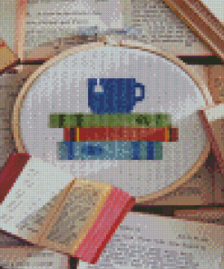 Teacup Books Cross Stitch Diamond Painting