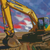 Track Excavator Diamond Painting