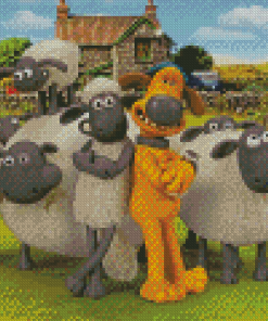 Animated Movie Shaun The Sheep Diamond Painting