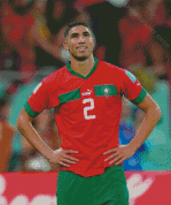 Ashraf Hakimi Moroccan Footballer Diamond Painting