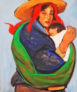 Asian Mother And Child Diamond Painting