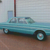 Blue Plymouth Belvedere Classic Car Diamond Painting