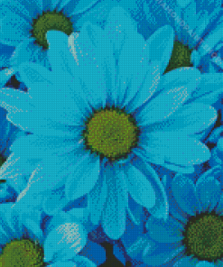 Blue Daisies Diamond Painting