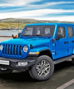 Blue Jeep Diamond Painting