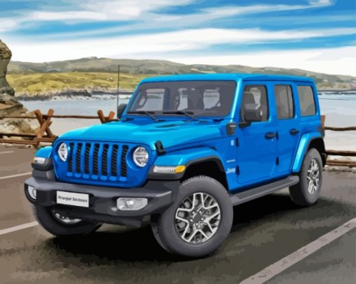 Blue Jeep Diamond Painting