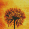 Closeup Sunset Dandelion Diamond Painting