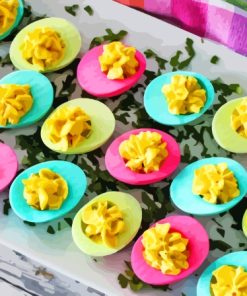 Colored Deviled Eggs Diamond Painting