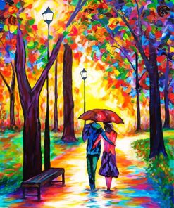 Couple Colorful Park Diamond Painting