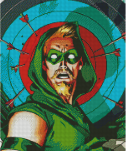 Green Arrow Diamond Painting