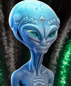 Grey Alien Diamond Painting