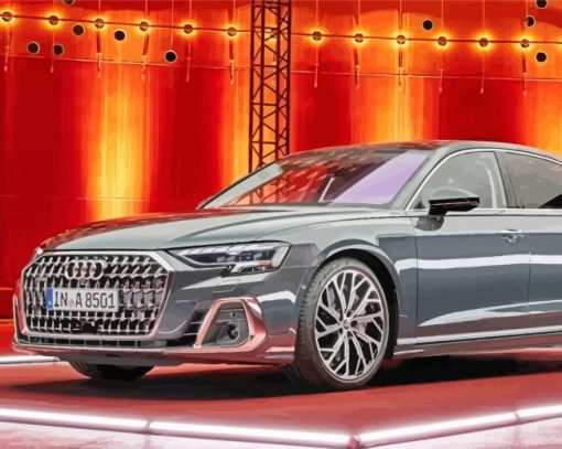 Grey Audi A8 Car Diamond Painting