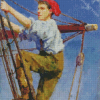 Henry Scott Tuke Going Aloft Diamond Painting