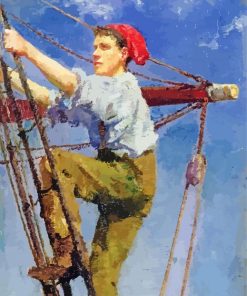 Henry Scott Tuke Going Aloft Diamond Painting