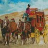 Horse Stagecoach Diamond Painting