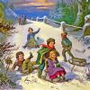 Kids Sledding Diamond Painting