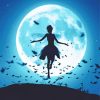 Night Fairy Moonlight Silhouette Diamond Painting