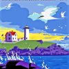 Nubble Lighthouse York Maine Poster Diamond Painting