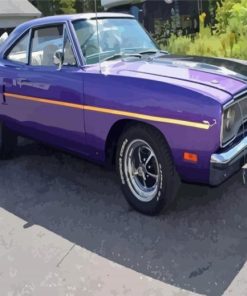 Plum Crazy Plymouth Roadrunner Car Diamond Painting