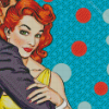 Pop Art Couple Hugging Diamond Painting