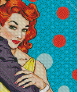 Pop Art Couple Hugging Diamond Painting