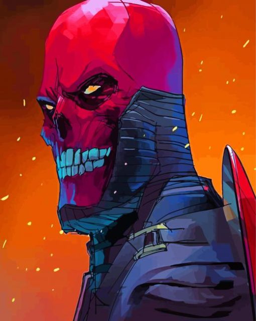 Red Skull Diamond Painting