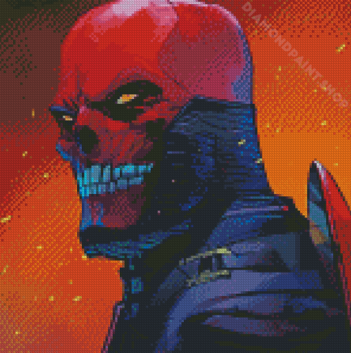 Red Skull Diamond Painting