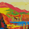 Retro Mountain Diamond Painting