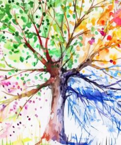 Tree Of Life The Different Seasons Art Diamond Painting