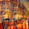 Aesthetic Romantic Walk In The Rain Diamond Painting