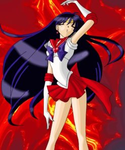 Aesthetic Sailor Mars Diamond Painting