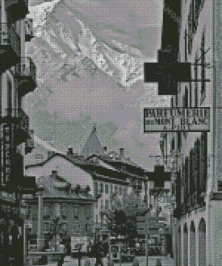 Black And White Chamonix Diamond Painting