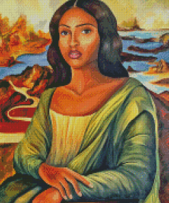 Black Mona Lisa Diamond Painting