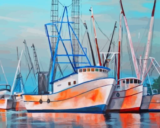 Cool Shrimp Boat Diamond Painting